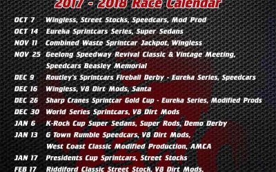 2017-18 Avalon Raceway Calendar