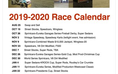Avalon Raceway 2019-2020 season calendar